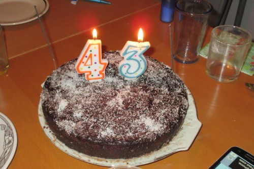 2016-04-02 700km 22h18 gateau anniversaire Michael